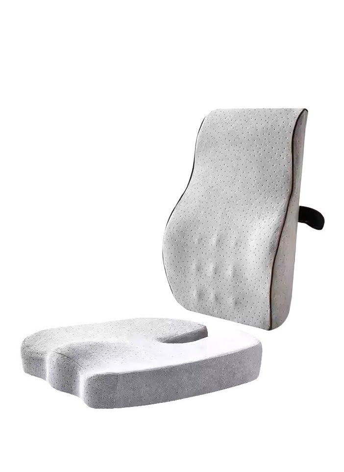 Relax Smart Memory Foam Seat Cushion and Back Support for Office Chairs and Car  - Image 2