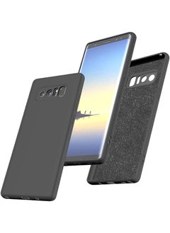 Case for Samsung Galaxy Note8, Liquid Gel Rubber Bumper Case with Soft Microfiber Lining Cushion Slim Hard Shell Shockproof Protective Cover for Samsung Galaxy Note 8 (Liquid Black)