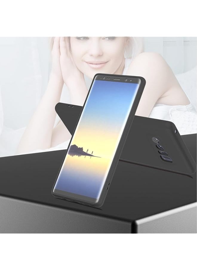 BGM - Case for Samsung Galaxy Note8, Liquid Gel Rubber Bumper Case with Soft Microfiber Lining Cushion Slim Hard Shell Shockproof Protective Cover for Samsung Galaxy Note 8 (Liquid Black) - Image 1