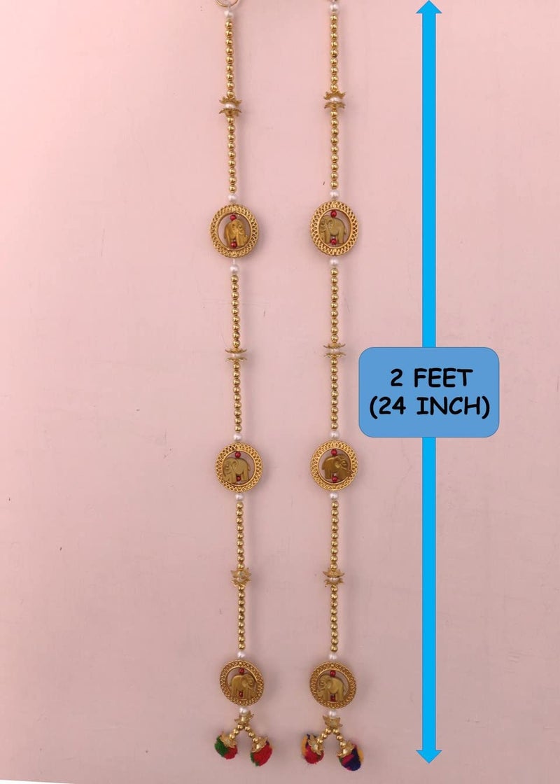 CREYENTES Torans for Entrance Main Door for Stylish Decoration Hangings Home Thoranam Traditional for Decoration F_Hathi_H_Latkan - Image 3