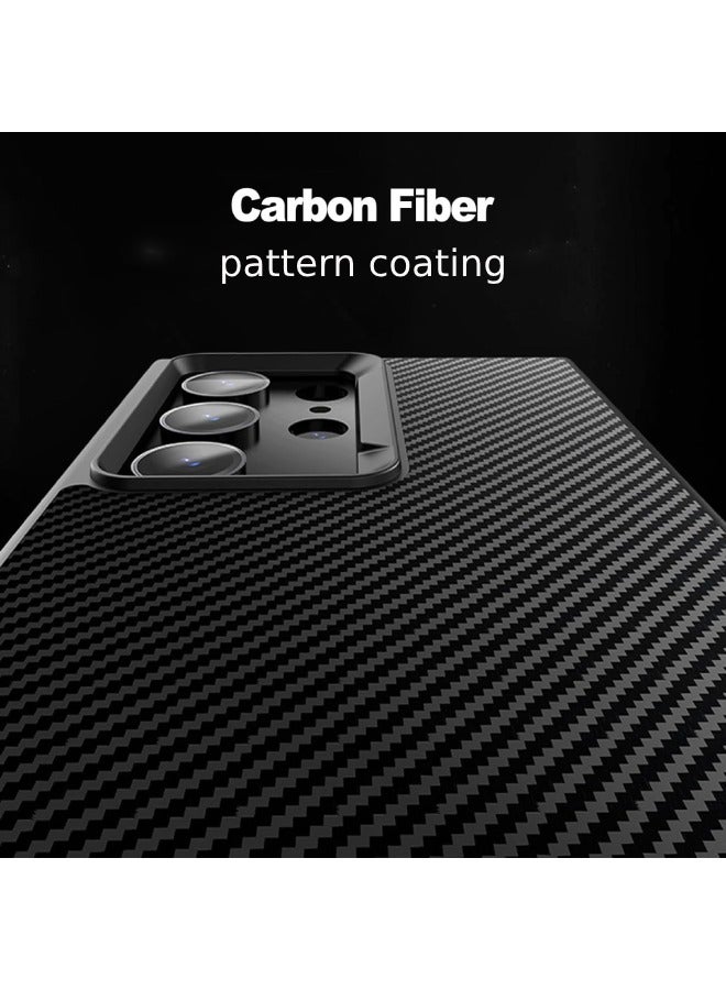 فَرَحُوم جراب مغناطيسي لهاتف Samsung Galaxy S24 Ultra، متوافق مع MagSafe، نمط ألياف الكربون النحيف المقاوم للصدمات مع غطاء هاتف مضاد لبصمات الأصابع - Image 3