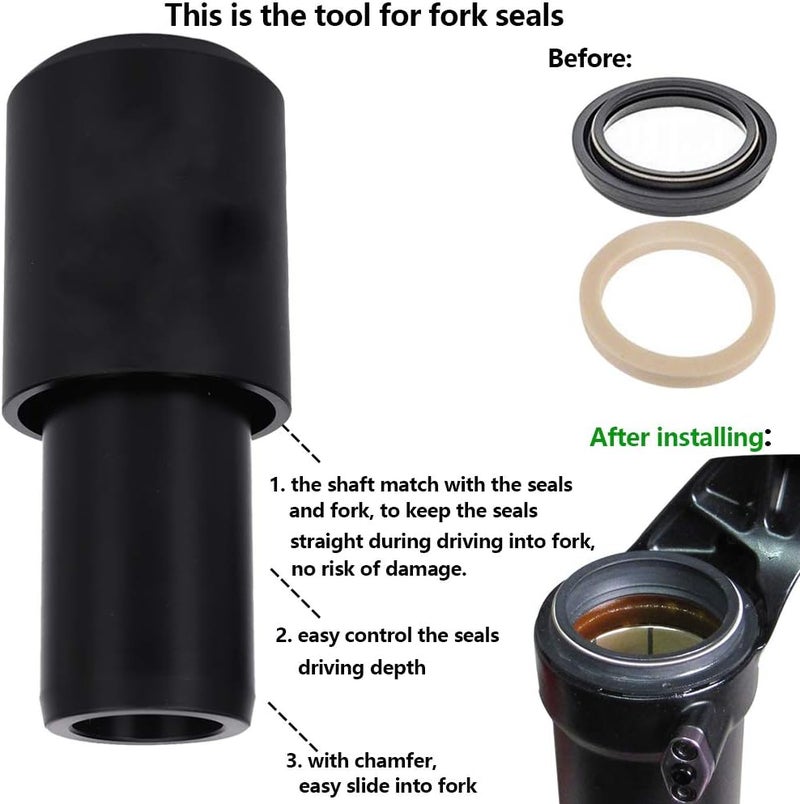 GICB Dust Seal Installation Tool Fork Dust Seal Driver Dust Wiper Installation Tool Guide Compatible for Fox Rockshox Suspension Fork Lower Leg in 30mm 32mm 34mm 35mm 36mm 40mm - Image 3