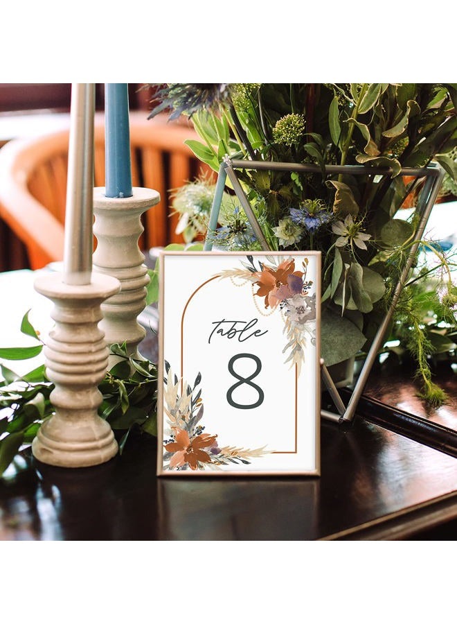 Canopy Street Boho Floral Table Numbers / Set Of 28 Wedding Table Number Cards / 4" x 6" Indie Botanical Design / Made In The USA - Image 3