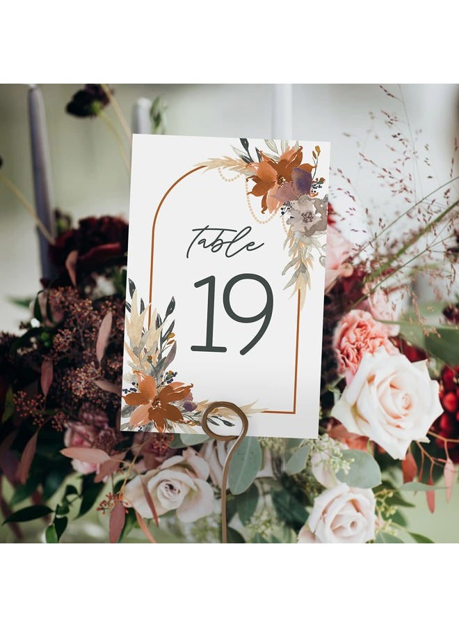 Canopy Street Boho Floral Table Numbers / Set Of 28 Wedding Table Number Cards / 4" x 6" Indie Botanical Design / Made In The USA - Image 4
