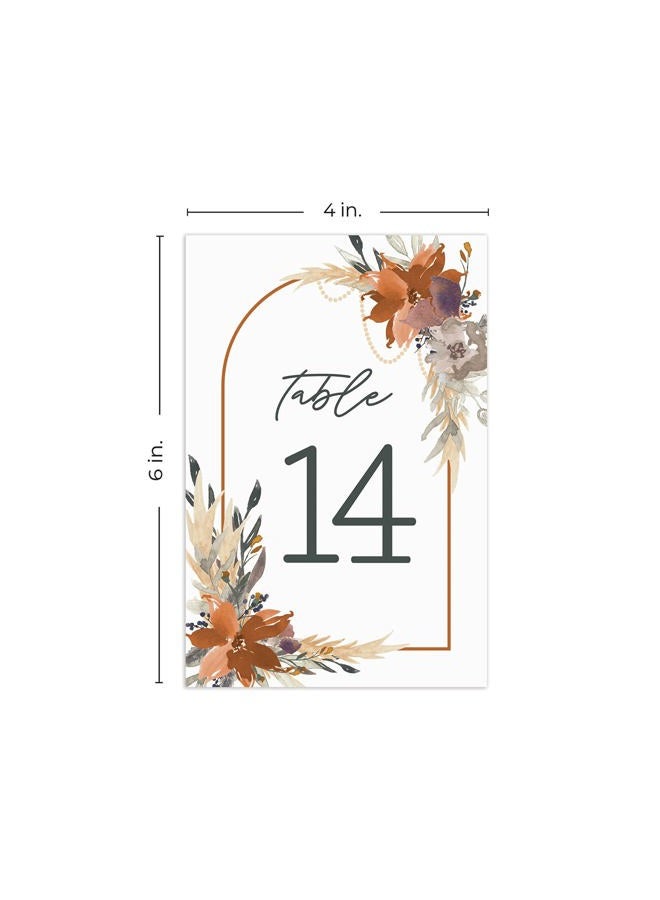 Canopy Street Boho Floral Table Numbers / Set Of 28 Wedding Table Number Cards / 4" x 6" Indie Botanical Design / Made In The USA - Image 5