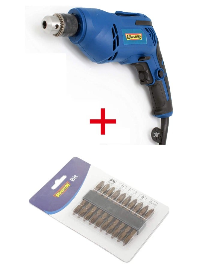 ROBUSTLINE Robustline Electric Drill Machine With Free 65 mm Patta Screw Bit Set - Image 1