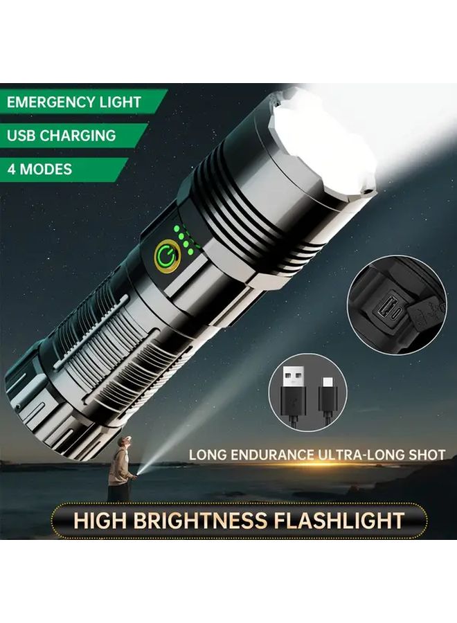 Super Light Chip Flashlight Ultra Lightweight High Lumen USB Rechargeable 4 Modes For Night Mountaineering - Image 3