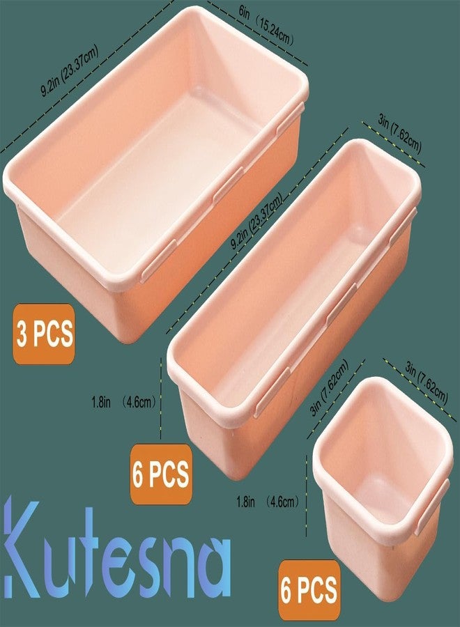 Kutesna 15PC drawer organizer pink - Image 2