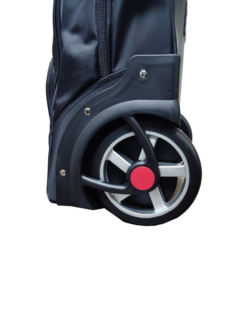 نوزكي حقيبة ظهر مدرسية بعجلات كبيرة – حقيبة سفر متينة وأنيقة للأطفال والمراهقين - Image 4