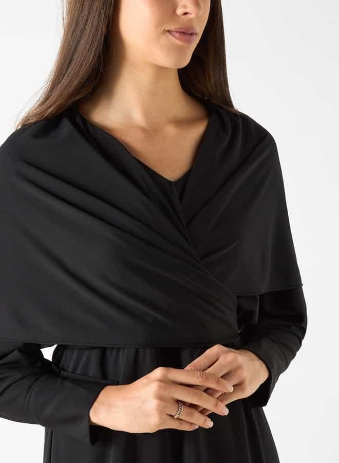 ايكونيك فستان طويل سادة بأكمام طويلة من آيكونيك - Image 4