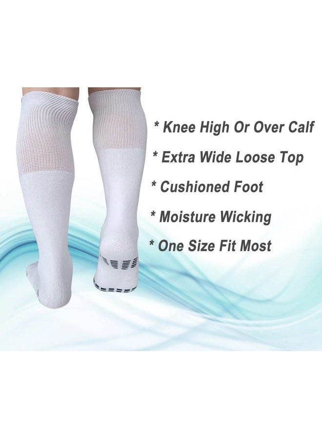 LORVVDE Replacement Sock Liner Knee High for Orthopedic Walking Boots Walker Brace,Medical Tube Socks Under Cam Walkers and Fracture Boot Air Cast Socks Surgical Leg Cover 2 Pairs - Image 4