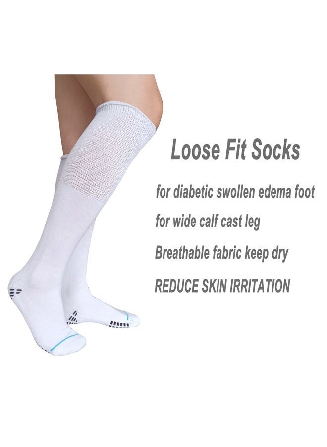 LORVVDE Replacement Sock Liner Knee High for Orthopedic Walking Boots Walker Brace,Medical Tube Socks Under Cam Walkers and Fracture Boot Air Cast Socks Surgical Leg Cover 2 Pairs - Image 5