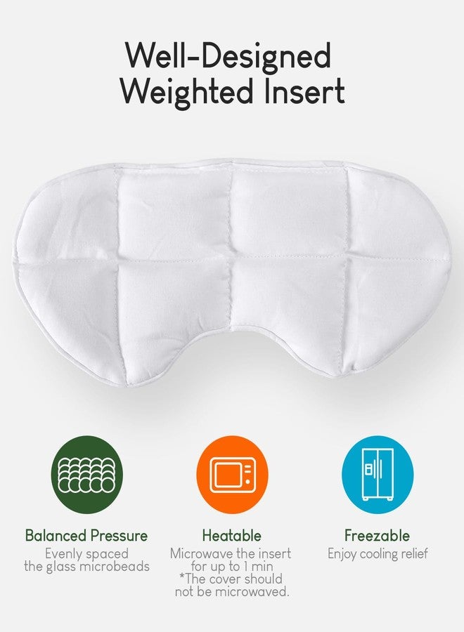 Sivio Weighted Eye Mask for Sleeping, Cooling & Cozy Reversible Blackout Sleep Mask for Women & Men, Microwave Freezable Heavy Blindfold for Migraine, Travel, Meditation, 0.55lbs, Grey - Image 5
