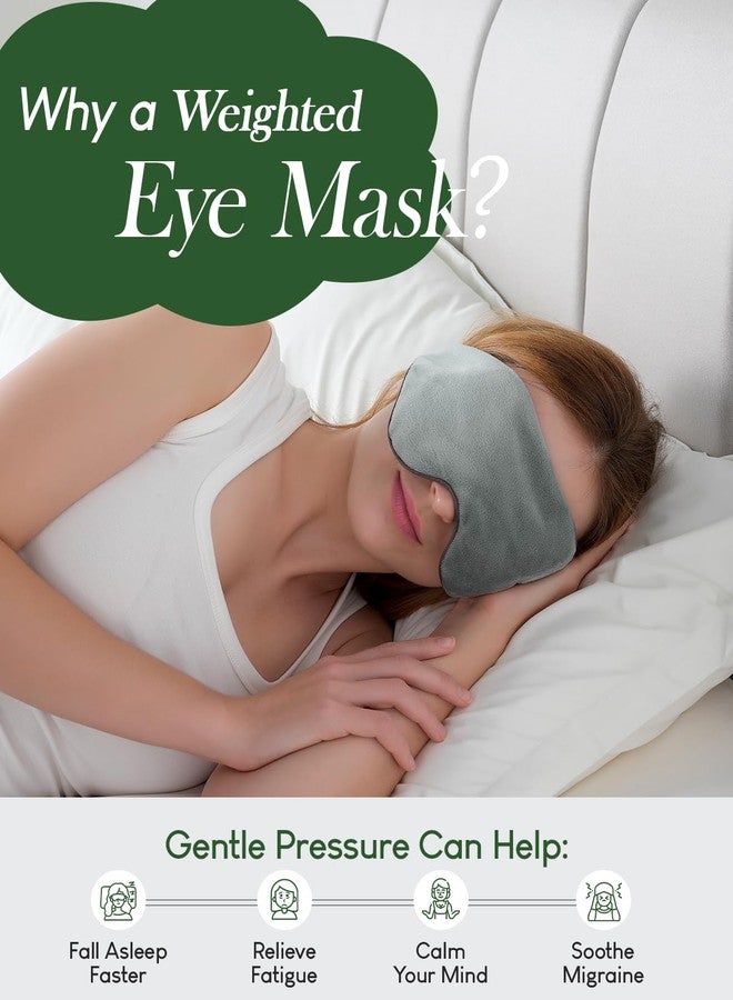 Sivio Weighted Eye Mask for Sleeping, Cooling & Cozy Reversible Blackout Sleep Mask for Women & Men, Microwave Freezable Heavy Blindfold for Migraine, Travel, Meditation, 0.55lbs, Grey - Image 3