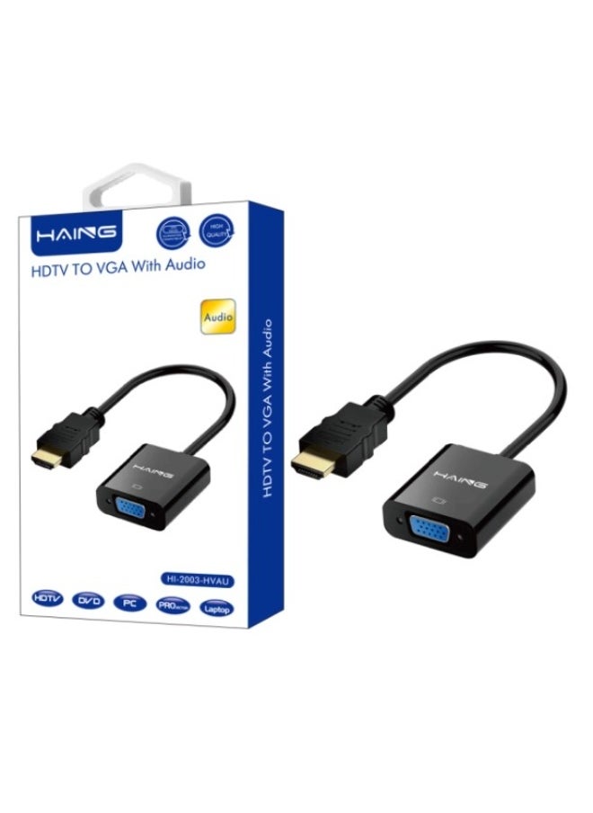 Haing HDMI to VGA with 3.5mm Audio Port  - Image 1