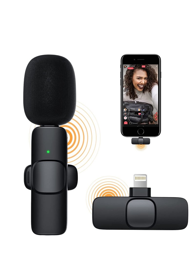 Wireless Lavalier Microphone for Type C Black - Image 1