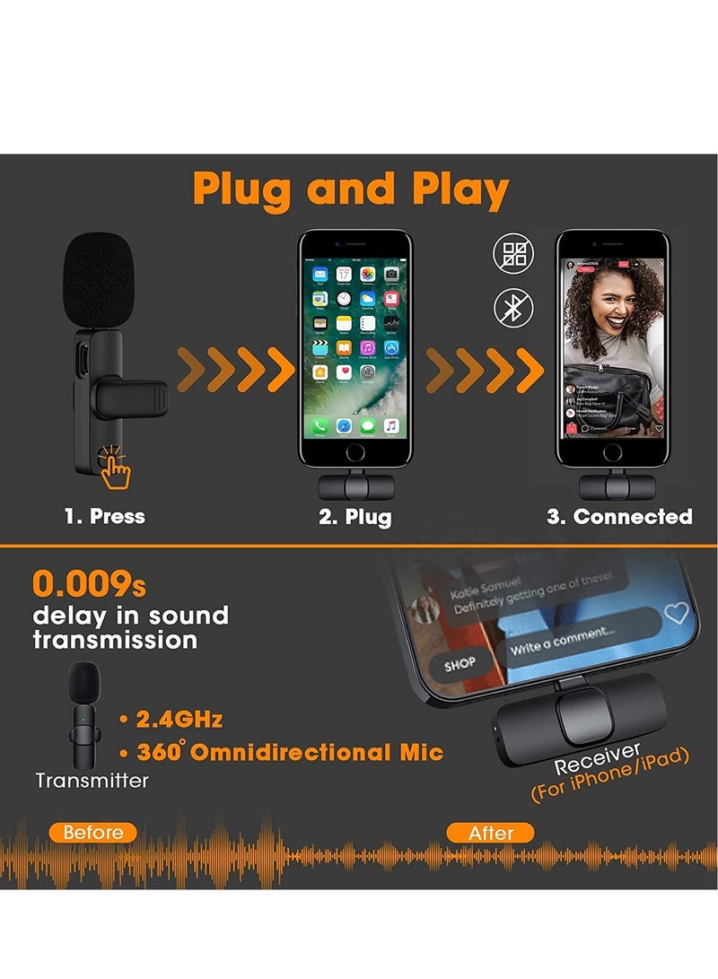 Wireless Lavalier Microphone for Type C Black - Image 4