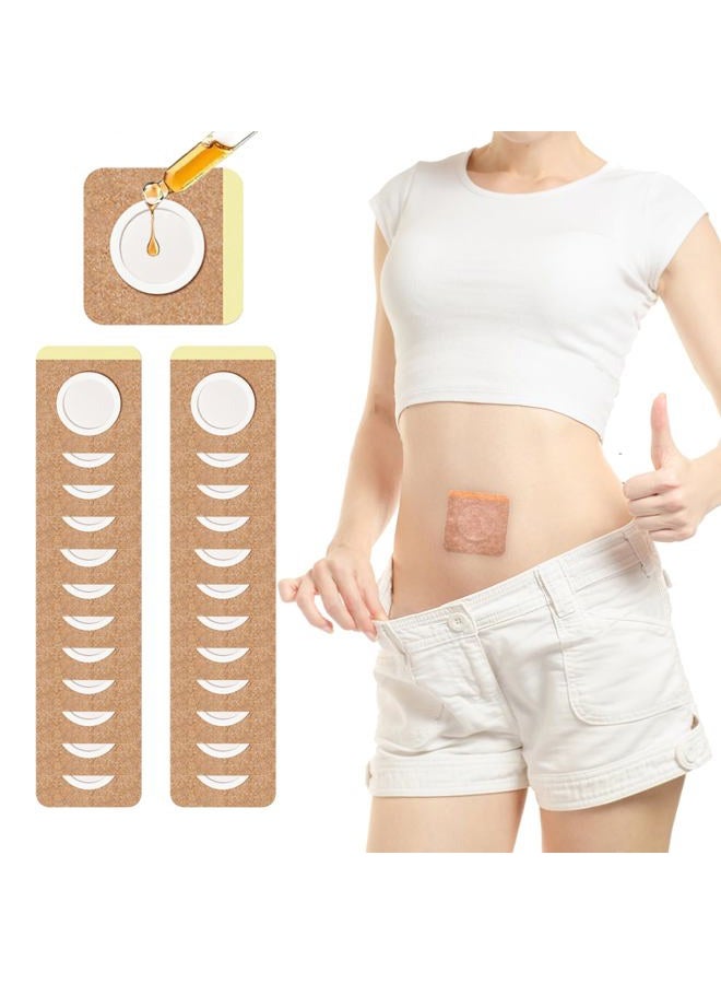 YHOVID 72Pcs Castor Oil Pack Wrap, Organic Cotton Castor Oil Patches for Belly Button, Disposable Self-Adhesive Pads, Portable Anti Leakage No Wash Kit - Image 1