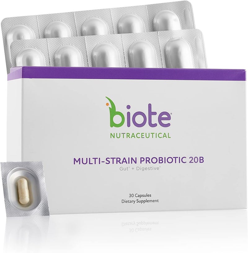 Biote Nutraceuticals  MultiStrain Probiotic 20B  Gut  Digestive 30 Capsules - Image 2