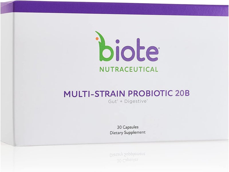 Biote Nutraceuticals  MultiStrain Probiotic 20B  Gut  Digestive 30 Capsules - Image 1