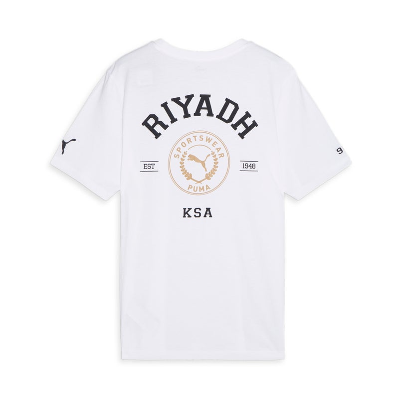 PUMA Riyadh City Mens White T-shirt - Image 2