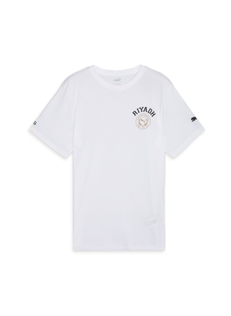 PUMA Riyadh City Mens White T-shirt - Image 1