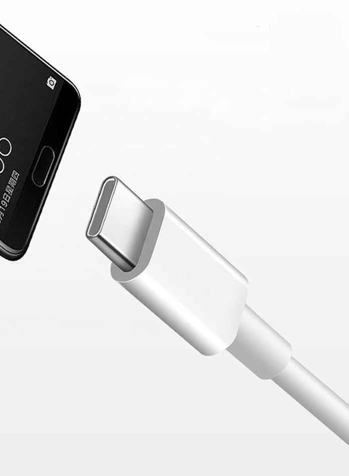 باور بلس سماعات أذن مع سماعات أذن سلكية USB C مع ميكروفون وتحكم في مستوى الصوت، سماعات داخل الأذن لهاتف iPhone 15 Pro Max وiPad Pro/Air وSamsung (أبيض) - Image 4