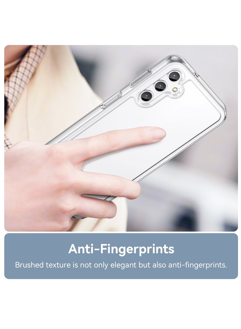 Anti-Scratch Shockproof Series Clear Hard Acrylic and TPU Bumper Protective Cover Case for Samsung Galaxy A14 5G - Clear - Image 4