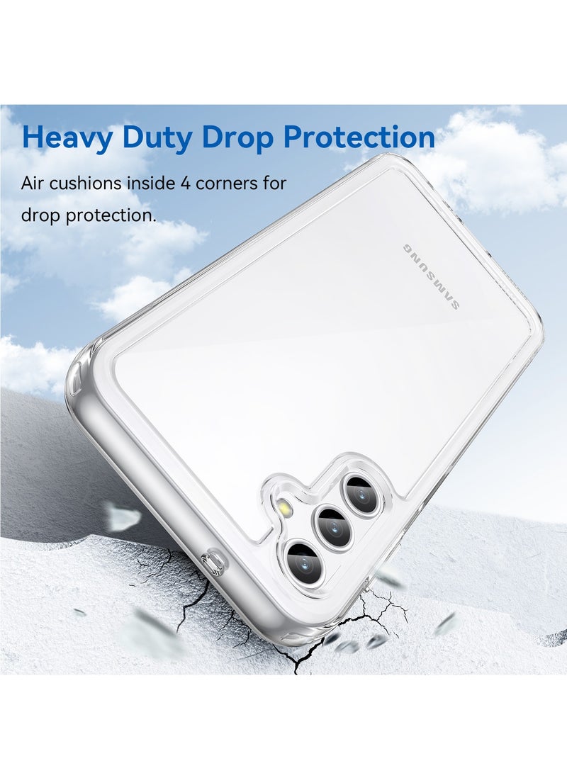 Anti-Scratch Shockproof Series Clear Hard Acrylic and TPU Bumper Protective Cover Case for Samsung Galaxy A14 5G - Clear - Image 2