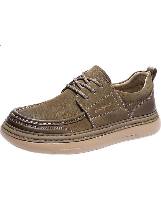 belle Men'S Outdoor Trendy Work Shoes New Soft Bottom Hazelnut Toast Shoes A1864Am5 Khaki Color Size 42 - Image 3