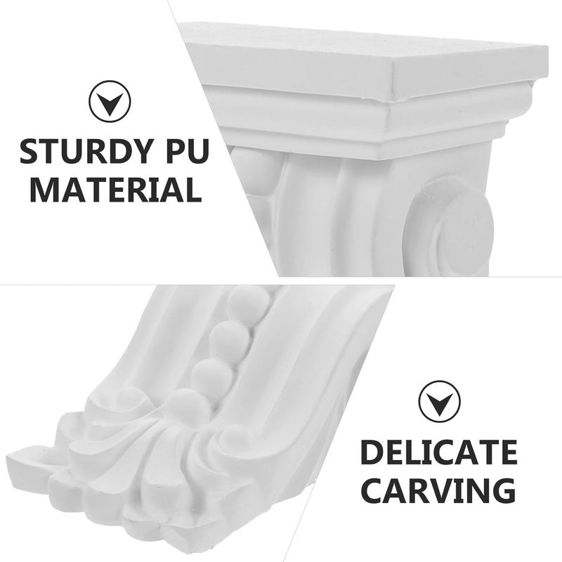 قوس أوروبي أبيض منحوت من PU، عمود روماني، زخرفة أنيقة، ديكور منزلي - Image 5