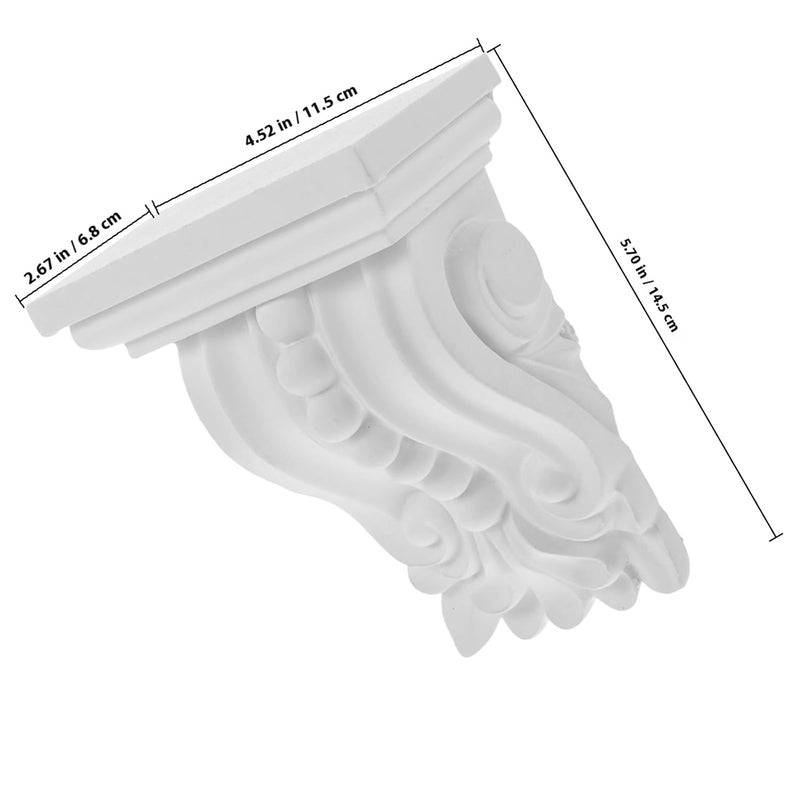قوس أوروبي أبيض منحوت من PU، عمود روماني، زخرفة أنيقة، ديكور منزلي - Image 3