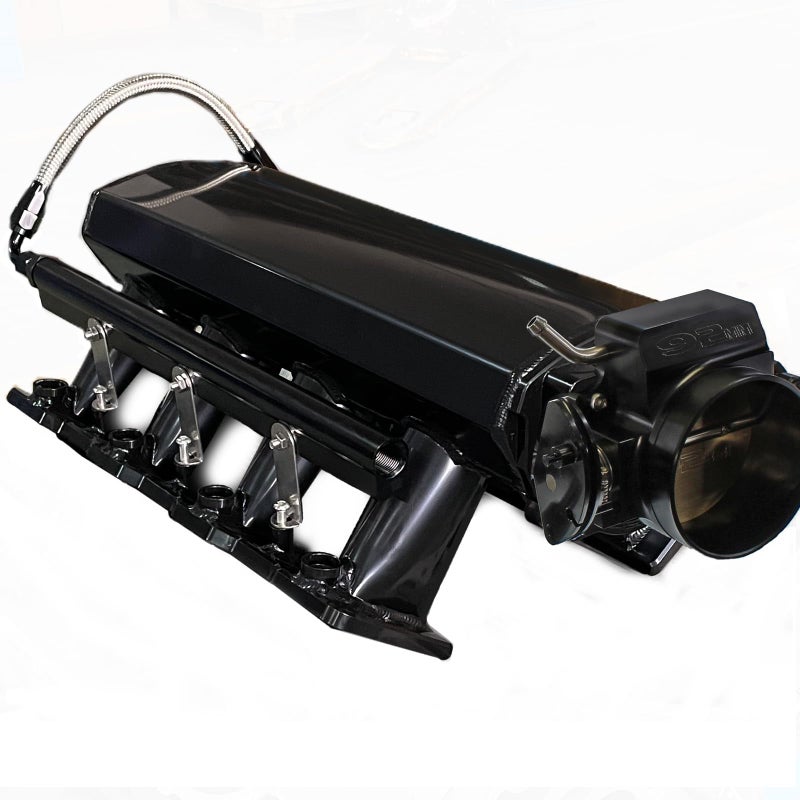 YESHMA For LS LS1 LS2 LS6 Intake Manifold with Throttle Body Compatible with Chevy 48L 53L 57L 60L 92MM Black