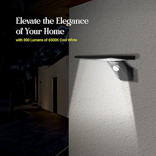 Dylect® Eco Solar Wall Light Outdoor Home, Solar Home Décor Light for Garden, Terrace, Patio, Upto 10Hr Runtime with Wireless Remote | IP64 Waterproof (Cool White) - Image 2