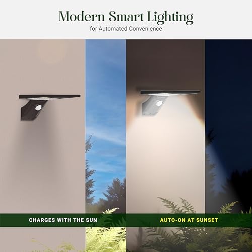Dylect® Eco Solar Wall Light Outdoor Home, Solar Home Décor Light for Garden, Terrace, Patio, Upto 10Hr Runtime with Wireless Remote | IP64 Waterproof (Cool White) - Image 4