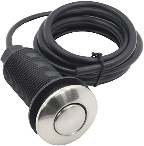 CLEESINK Air Activated Switch Button, Sink Top Stainless Steel Brushed Push Airbutton for Food Waste Garbage Disposal Part (LONG, 2.5 Inch) - Image 1