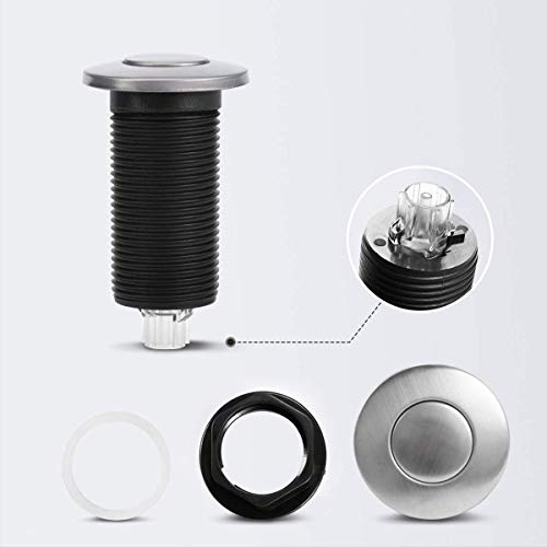 CLEESINK Air Activated Switch Button, Sink Top Stainless Steel Brushed Push Airbutton for Food Waste Garbage Disposal Part (LONG, 2.5 Inch) - Image 5