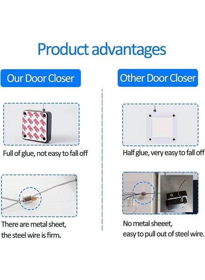 Automatic Sensor Door Closer Punch-Free Spring Door Closer Residential Sliding Screen Door Closer Commercial Multifunctional Door Closer - Image 3