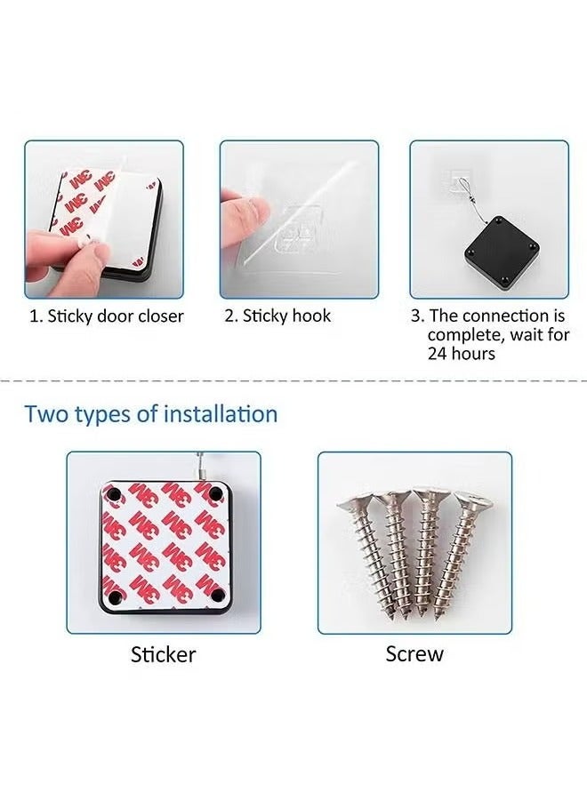 Automatic Sensor Door Closer Punch-Free Spring Door Closer Residential Sliding Screen Door Closer Commercial Multifunctional Door Closer - Image 5