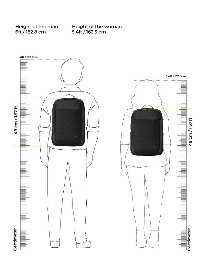 Mokobara MOKOBARA The Autopilot Backpack Fits 15.6 Inch Laptop, 35L Capacity Premium Durable Nylon and Vegan Leather Black Unisex Multipurpose Laptop Backpack | Ideal for Office, Travel, School (Crypto)  - Image 5