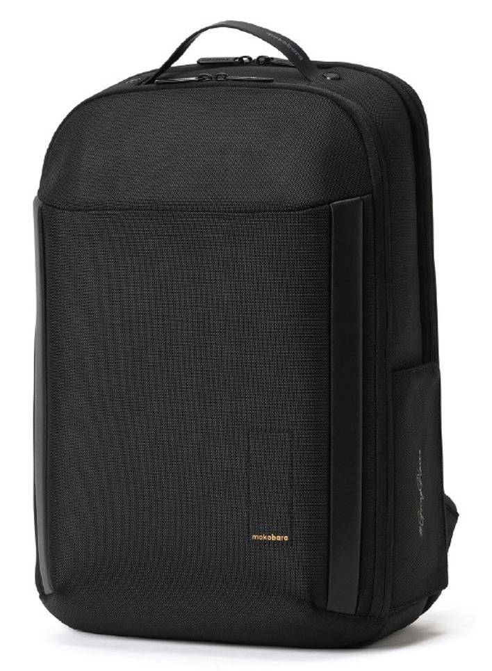 موكوبارا للتجارة ذ.م.م حقيبة ظهر أوتوبايلوت بسعة  لترًا للابتوب . بوصة من النايلون الفاخر والمتين والجلد النباتي الأسود متعددة الاستخدامات للجنسين | مثالية للمكتب والسفر والمدرسة - Image 1