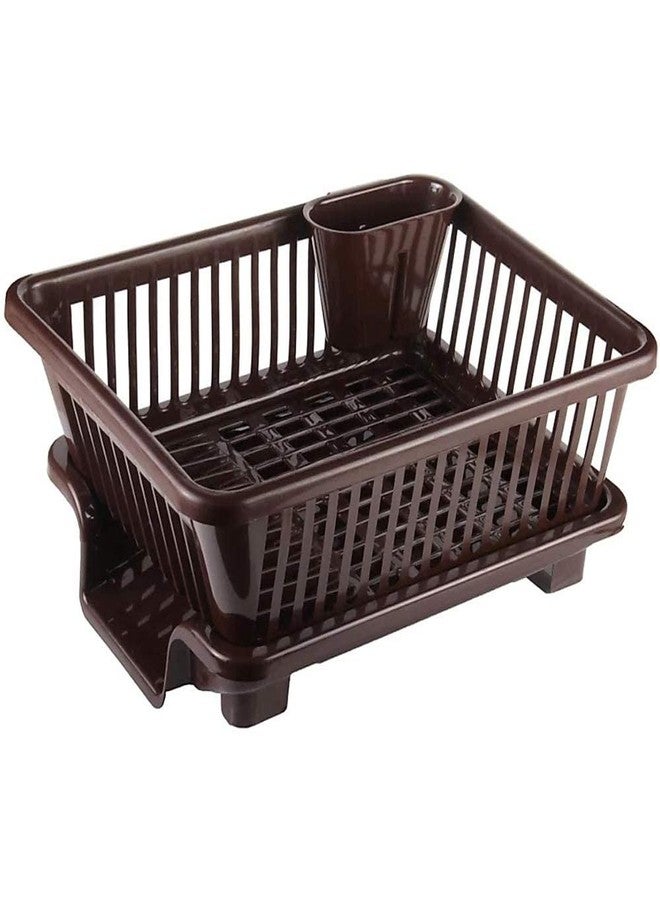 AUREUS 3 in 1 Large Durable Plastic Kitchen Sink Dish Rack Drainer Drying Rack Washing Basket with Tray for Kitchen, Dish Rack Organizers, Utensils Tools Cutlery(Multi) - Image 1