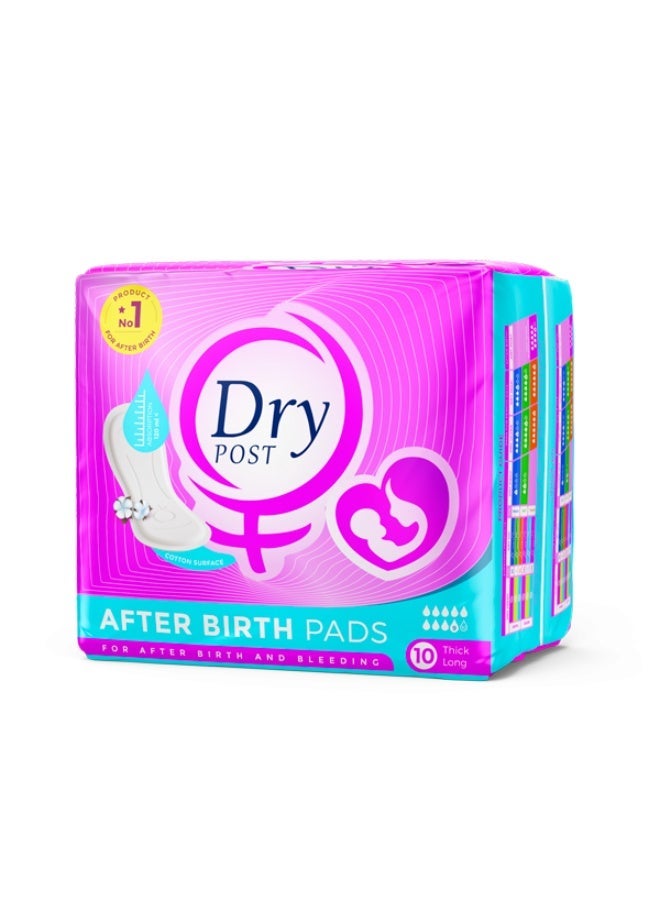 Dry Post Birth Pads with Cotton Surface, Super Absorbent, Thick Long - 10 Pads - Image 2