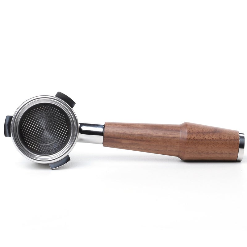 KNODOS 54mm Bottomless Portafilter V2 with Upgraded American Walnut Handle Compatible with Breville Barista Express Pro Touch Bambino Plus Infuser Duo Temp Pro Includes 1821g Filter Basket - Image 2