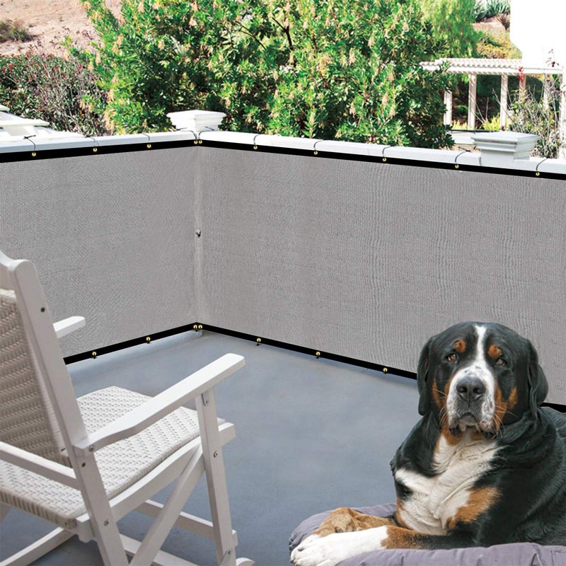 DearHouse Balcony Privacy Screen Cover, 3.5ft x16.5ft Privacy Screen Balcony Shield for Porch Deck Outdoor Backyard Patio Balconys, Includes 35 pc Cable Ties - Image 2