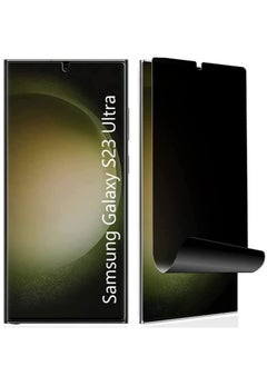 ELTRAZONE Samsung Galaxy S23 Ultra Privacy Screen Protector,Ceramic Matte Soft Film for Samsung Galaxy S23 Ultra 5G (6.8"), Full Adhesive, Anti-Scratch, 3D Curve Fit, Touch Sensitive (Ceramic Matte Privacy)  - Image 1