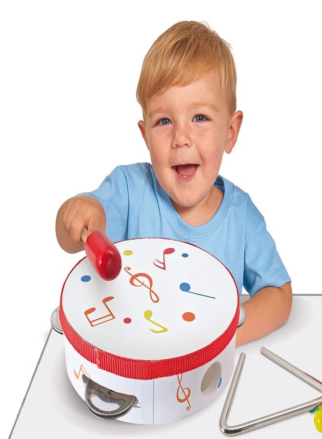 Simba Toys: Eichhorn, 5 Piece Wooden Music Set, Includes a Drum, Triangle, and Maraca-Eggs, Music Helps Improves Brain Health in Children, for Ages 3 and up - Image 4