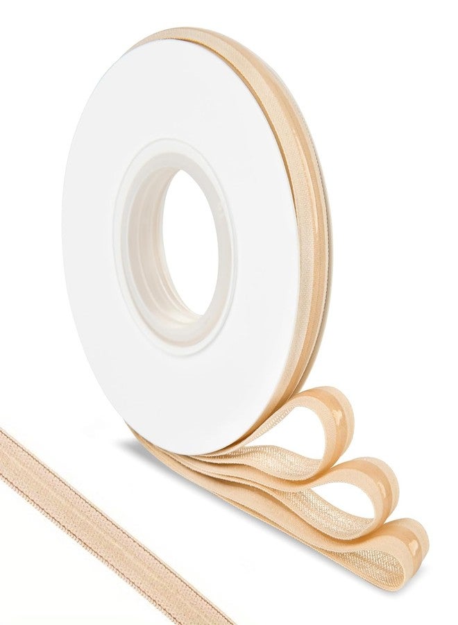 Aakriti Silicone Gel Elastic Tape 10mm Wide | Non-Slip Stretchy Gripper Elastic Cord for Sewing, Tailoring, DIY Handcrafts, Underwear, Bra, Lingerie, Garments, Bags, Belts, Shoes, Fashion Accessories | Strong Durable Elastic Band Roll, 10 Metres (Skin) - Image 1