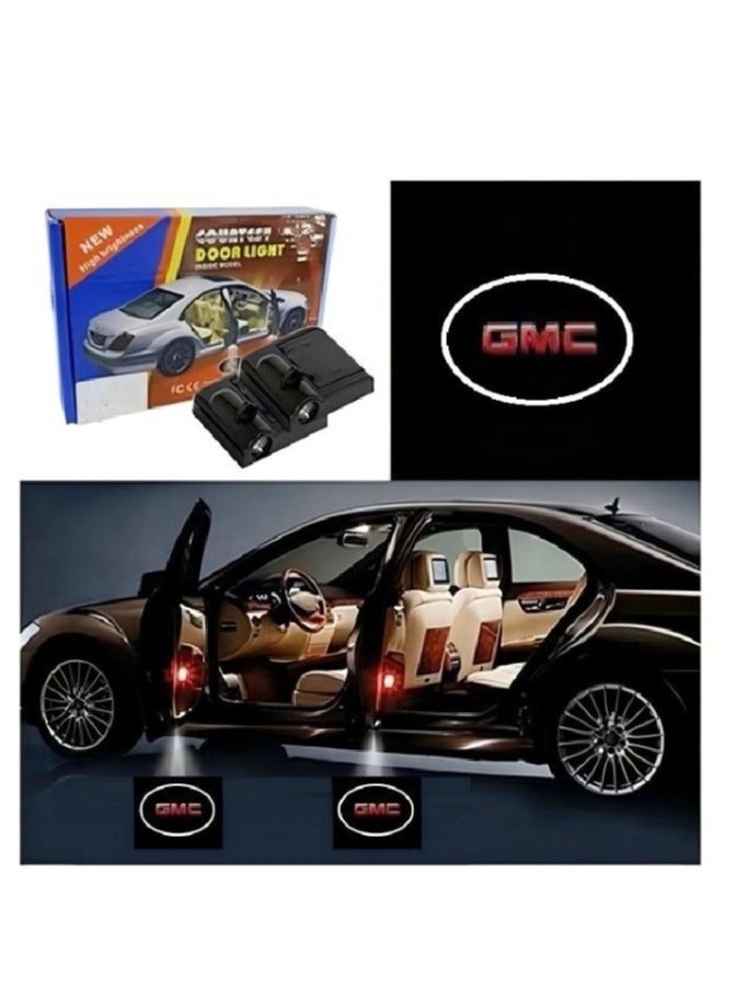 GMC 2-Piece LED Car Door GMC Logo Projector Shadow Light Set - Image 1