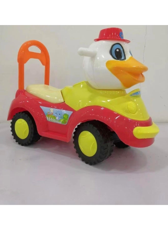 Duck Car for Kids with Basket Under The Seat, Foot Driving Car  - Image 1